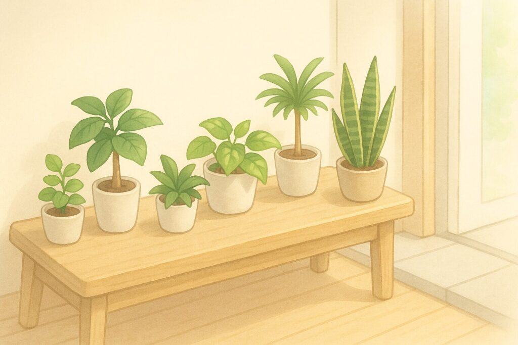 風水的に初心者におすすめの玄関用観葉植物の小さめグリーン