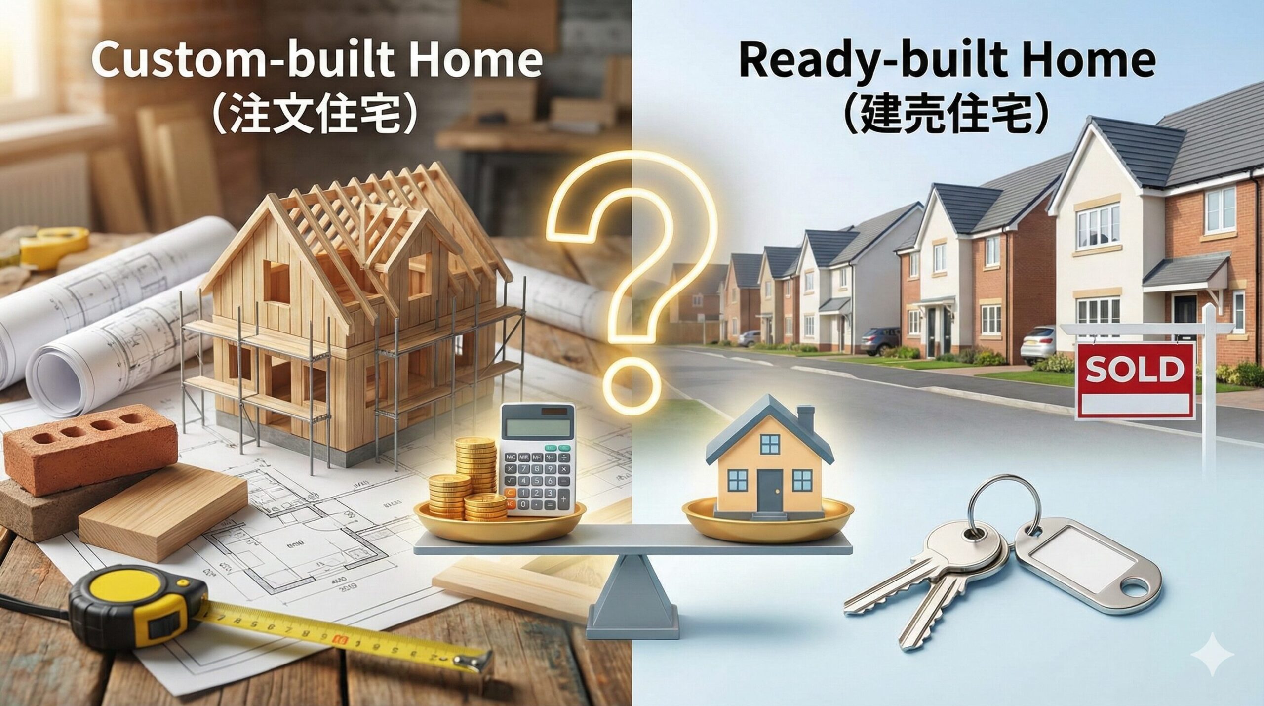 注文住宅と建売ならどっちが安い？タイプ別に最適解を見つける