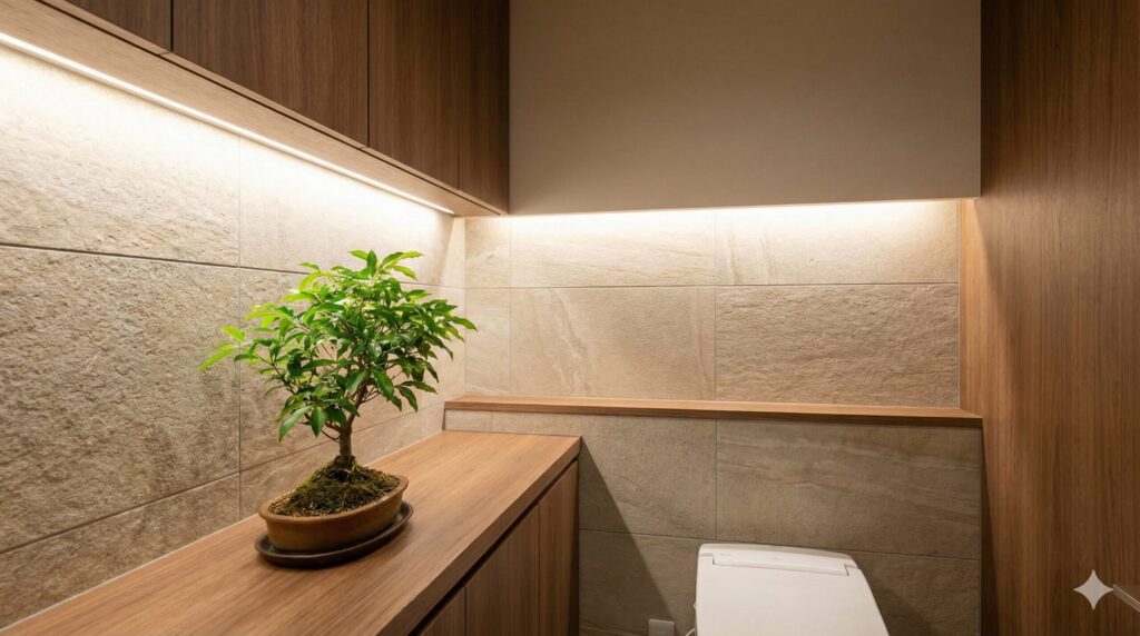 トイレ（窓なし）の観葉植物で風水的に金運を意識した色と雑貨選び