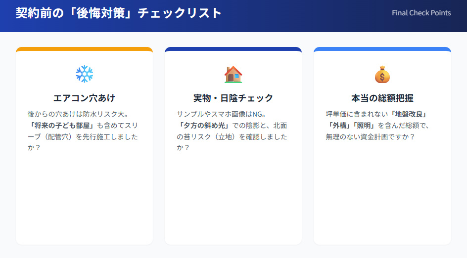 積水ハウスのダインコンクリートのチェックリストまとめ