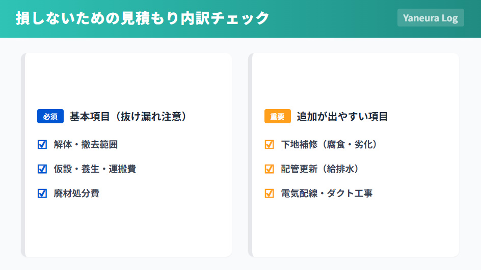 積水ハウスリフォームで損しないための見積もり内訳チェックリスト6選