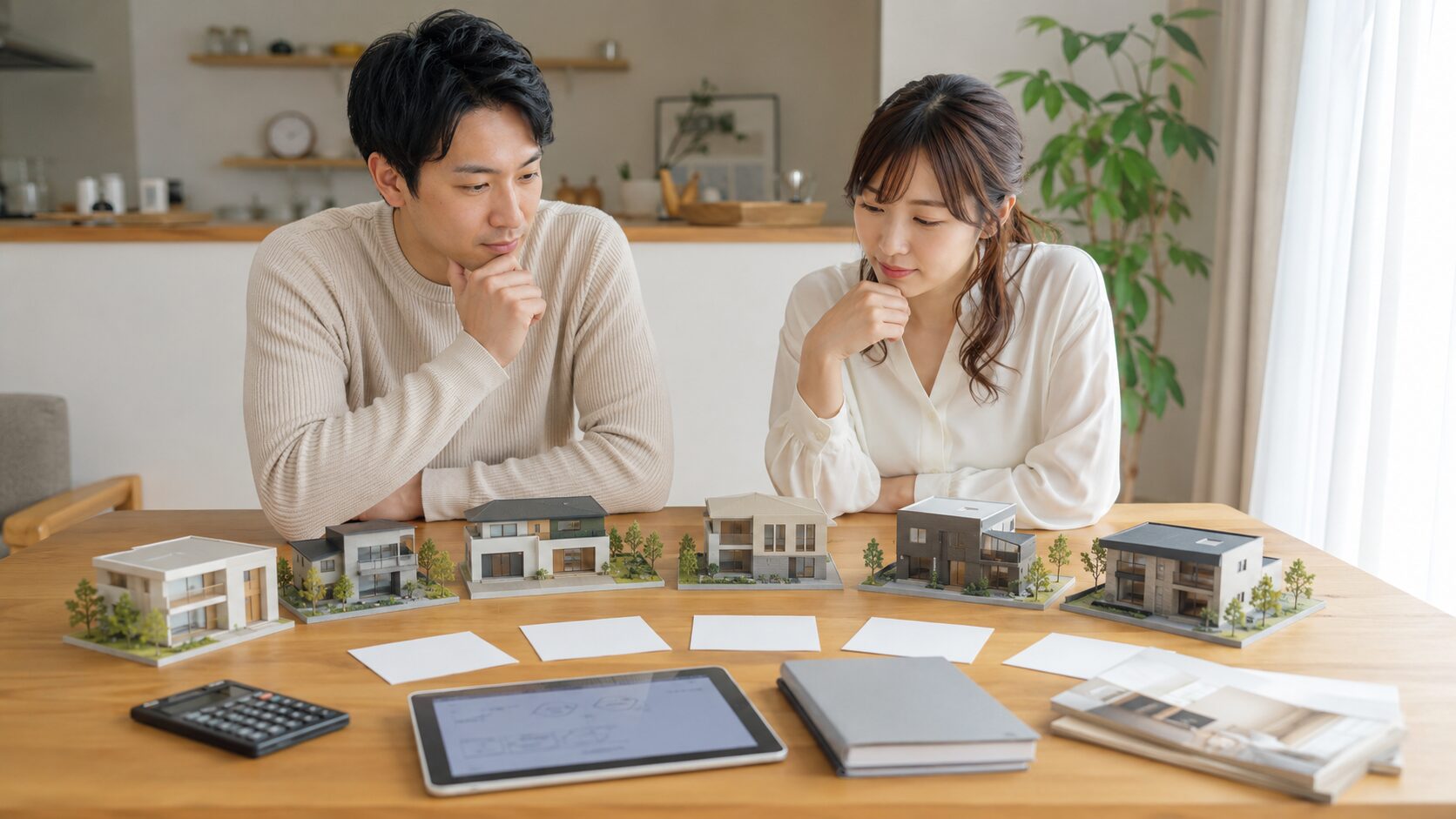 主要ハウスメーカーの紹介制度と総額を比較する日本人夫婦