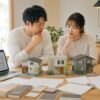 ローコストハウスメーカーの価格や標準仕様を比較する日本人夫婦