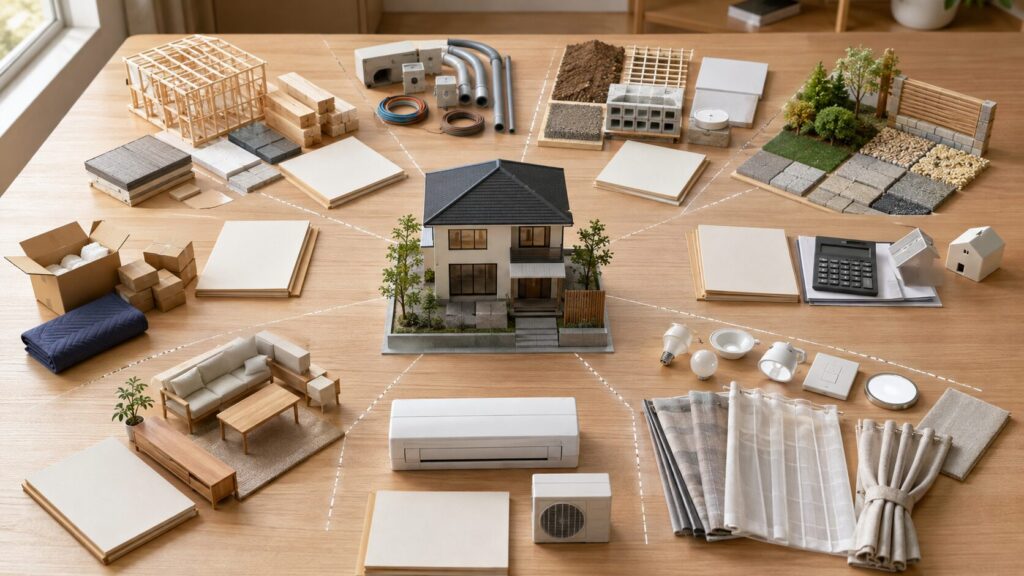 ローコスト住宅の本体価格と付帯工事や外構を含む総額の違い